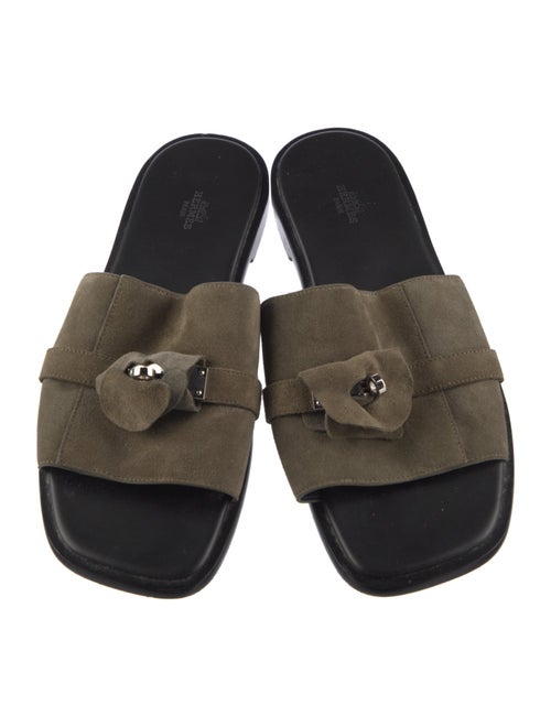 Hermès Gabriel Suede Slides