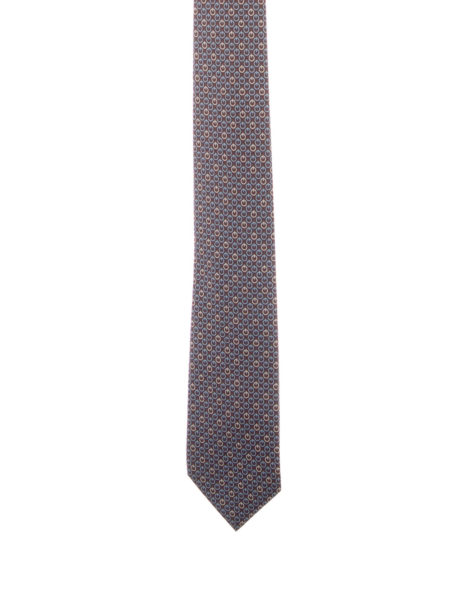 Hermès Power Button Silk Tie