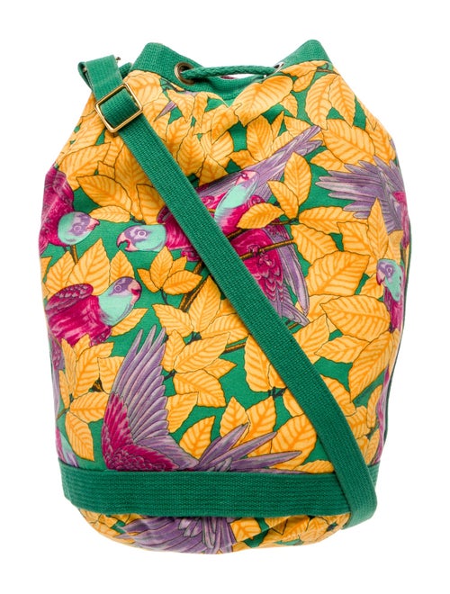 Hermès Les Perroquets Drawstring Bag