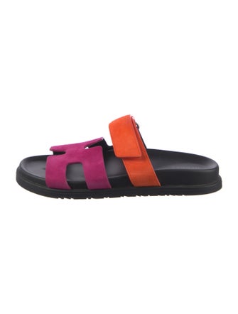 Hermès Chypre Suede Slides