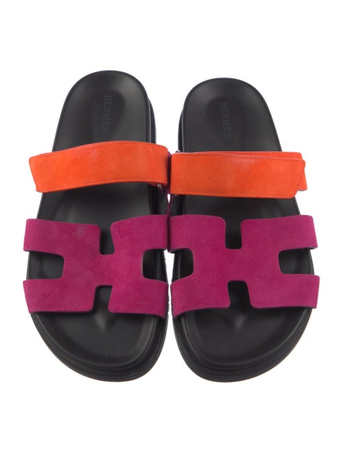 Hermès Chypre Suede Slides