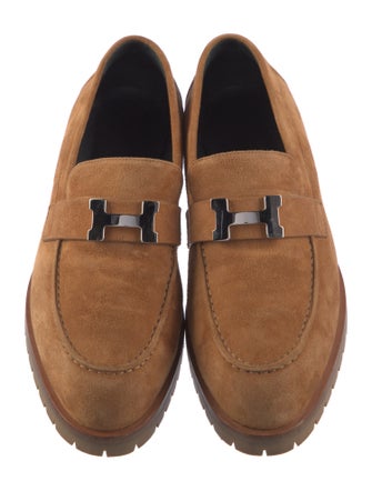 Hermès Faubourg H Logo Loafers