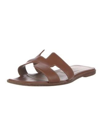 Hermès Oran Leather Slides