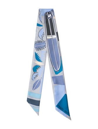 Hermès Sea Surf and Fun Silk Twilly Scarf