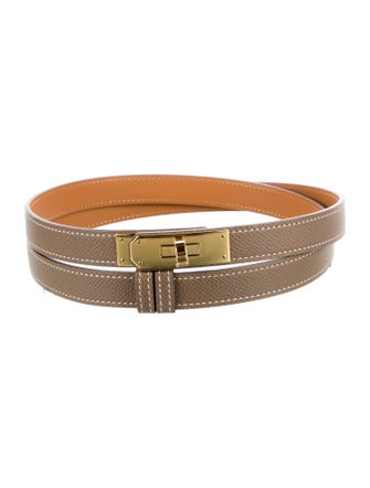 Hermès 18 mm Epsom Leather Kelly Belt