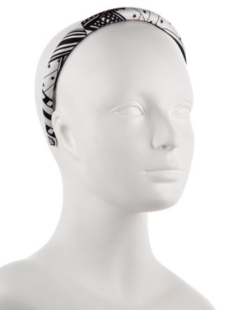 Hermès Silk 'Sangles en Zigzag Bandana' Elsa Headband