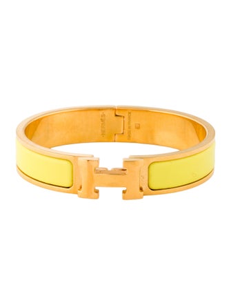 Hermès Enamel Clic H Bangle Bracelet