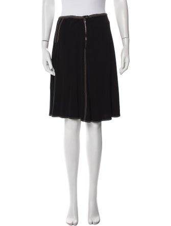 Hermès Pleated Accents Knee-Length Skirt