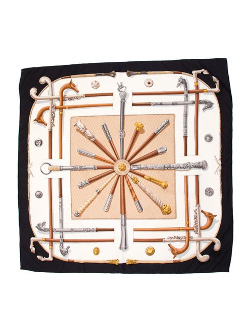 Hermès Cannes et Pommeaux Silk Scarf