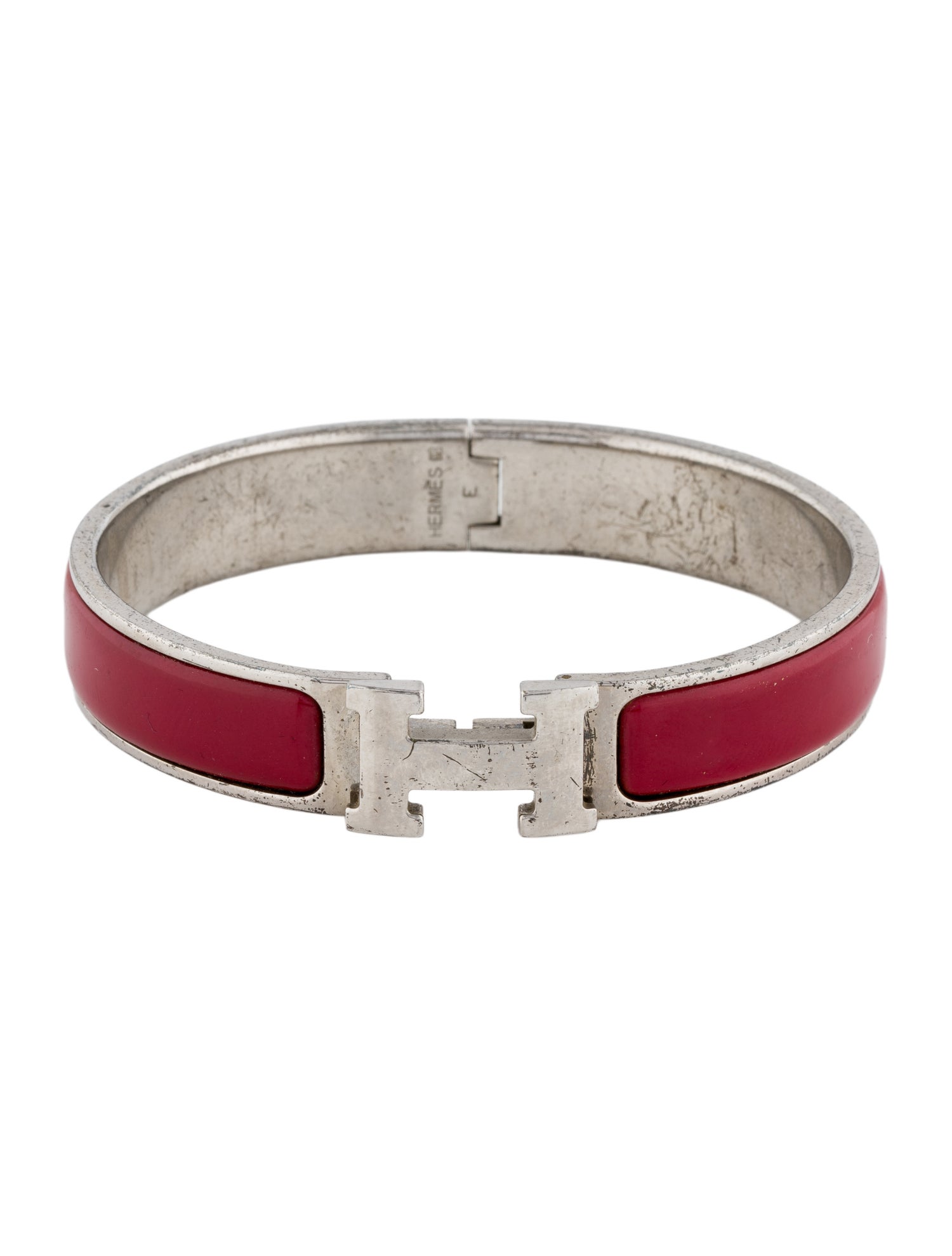 Hermès Enamel Clic H Bangle Bracelet