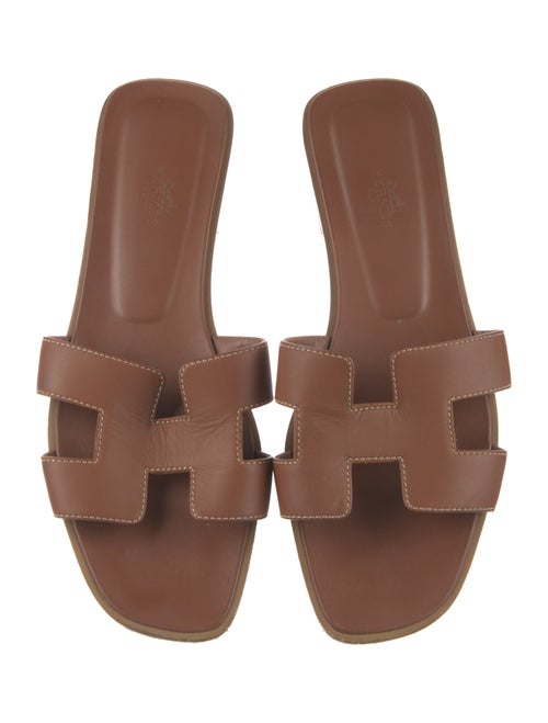 Hermès Oran Leather Slides