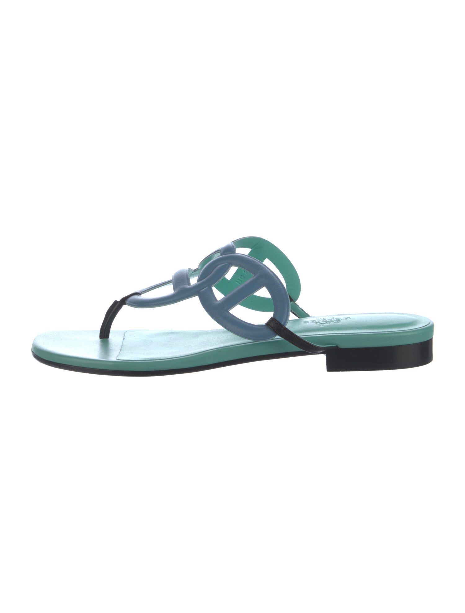 Hermès Beach Chaîne d'Ancre Insignia Slides