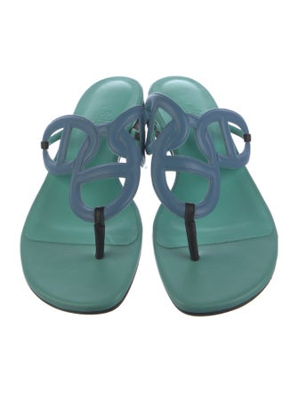 Hermès Beach Chaîne d'Ancre Insignia Slides