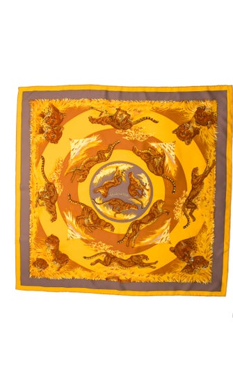 Hermès Guépards Silk Scarf