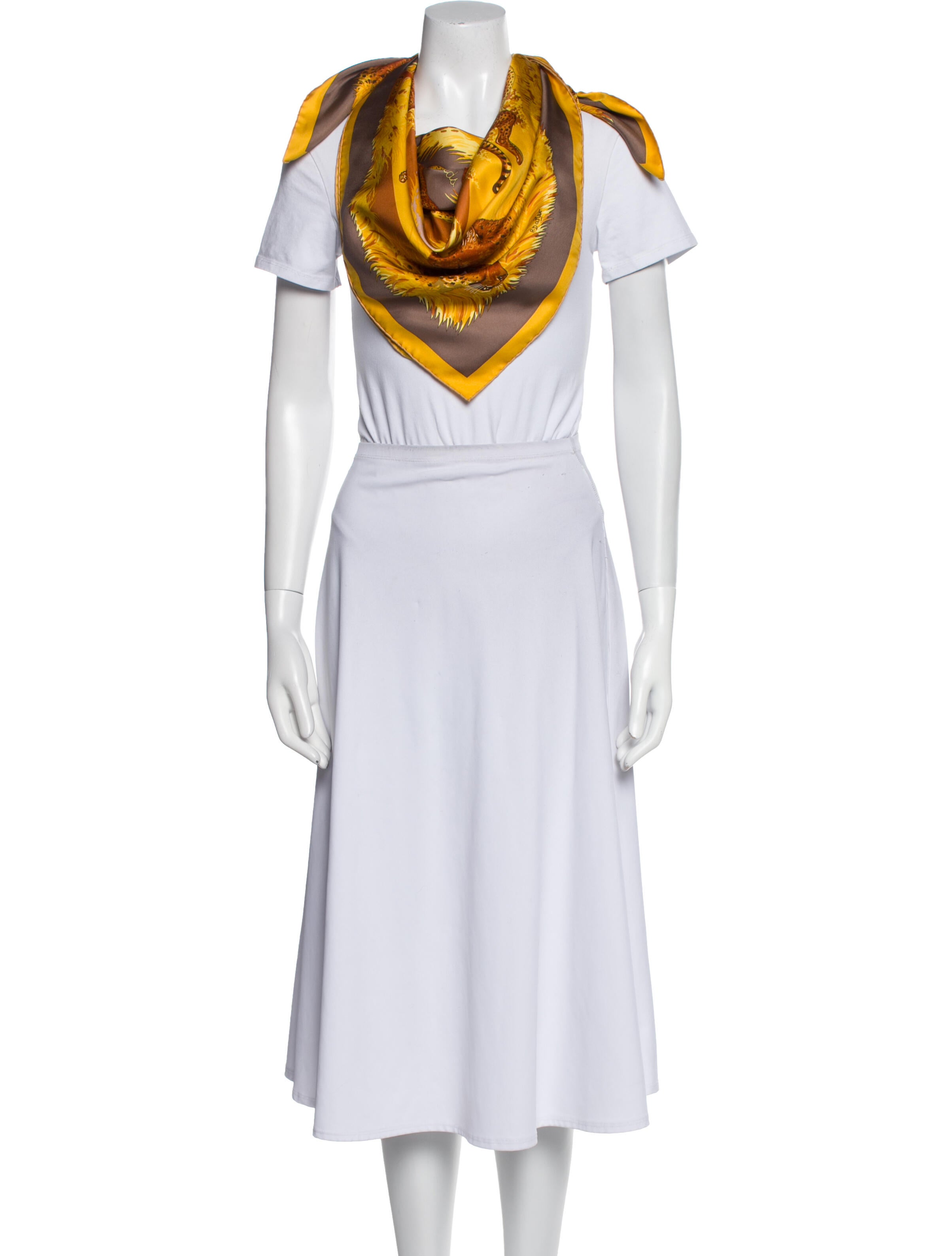 Hermès Guépards Silk Scarf