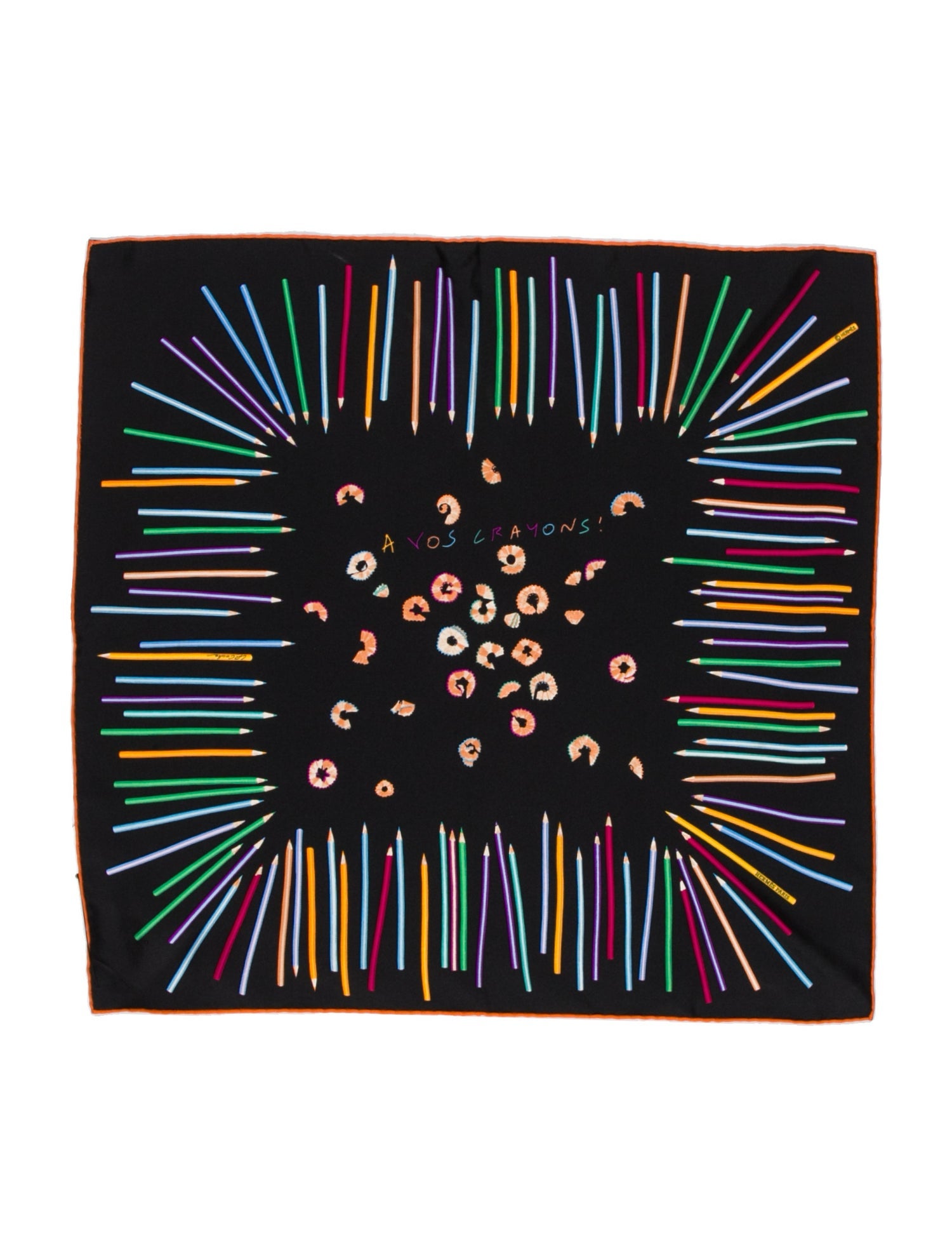 Hermès A Vos Crayons! Silk Scarf