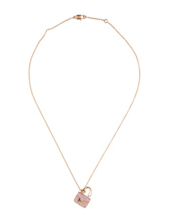 Hermès 18K Sapphire Amulettes Constance Pendant Necklace