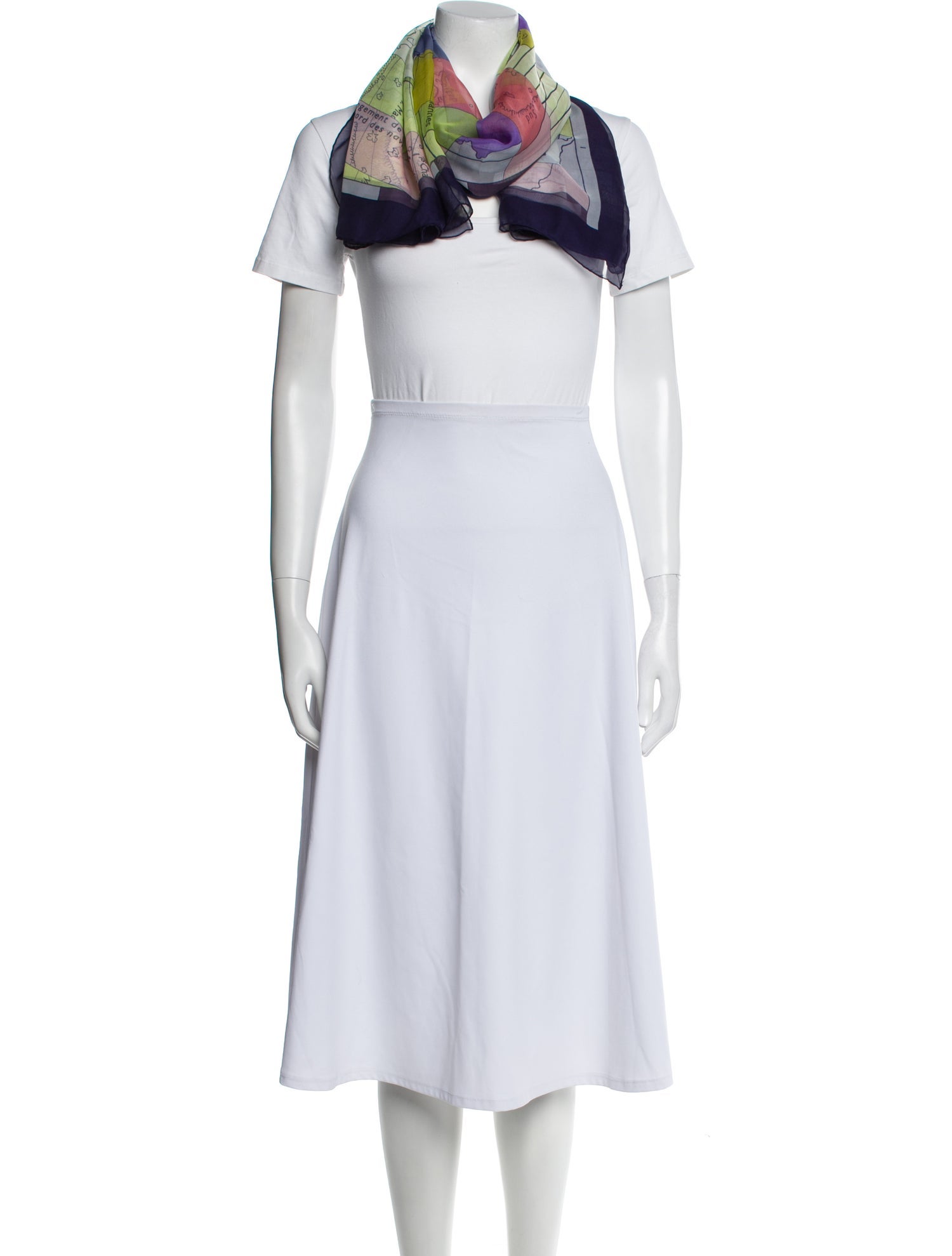 Hermès Le Monde Est Vaste Mousseline Silk Shawl