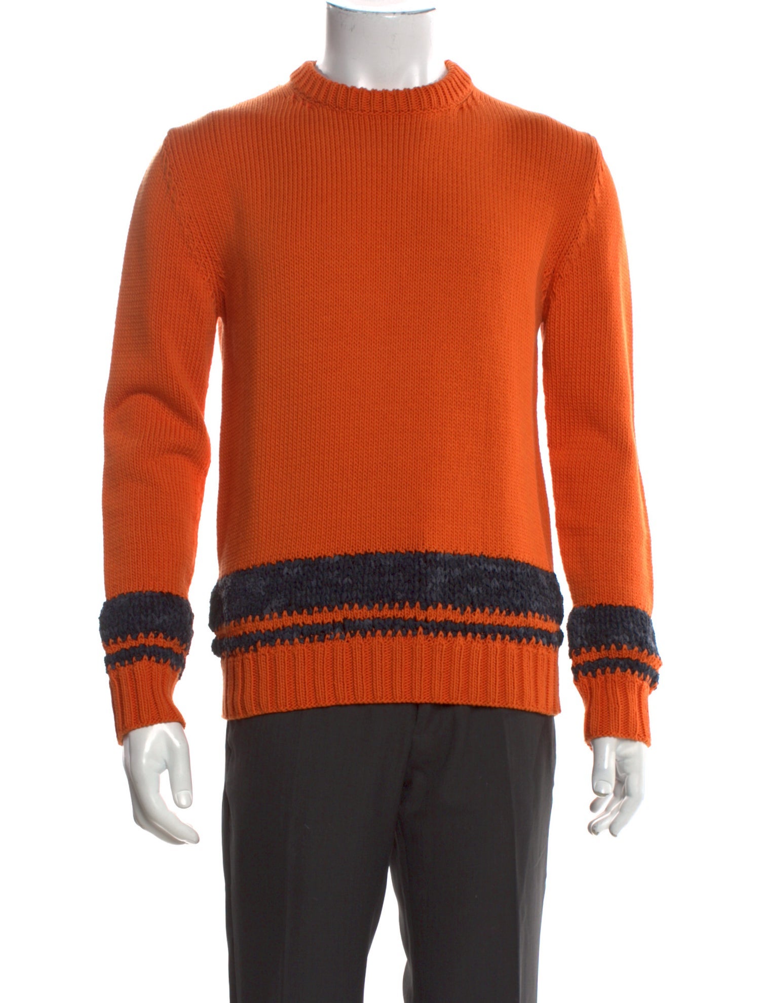 Hermès Striped Crew Neck Pullover