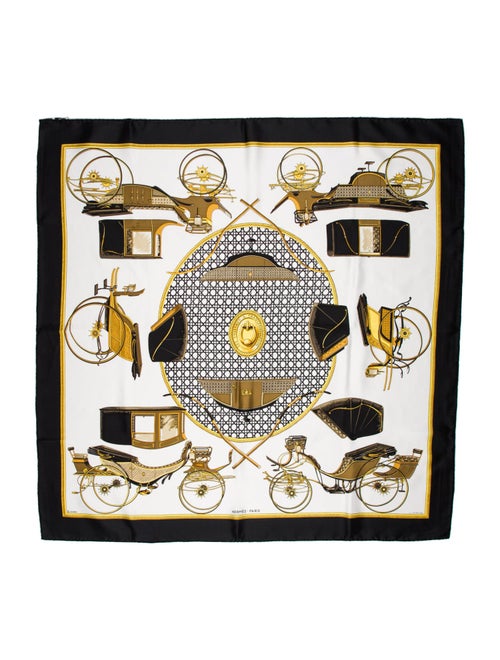 Hermès Les Voitures a Transformation Silk Scarf