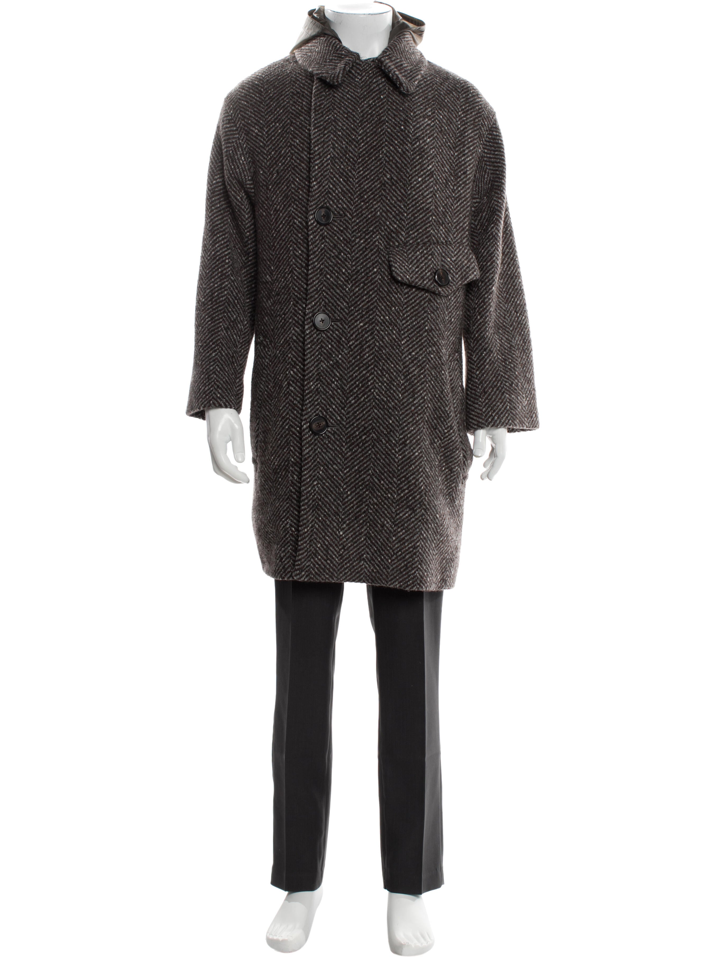Hermès Wool Tweed Pattern Overcoat