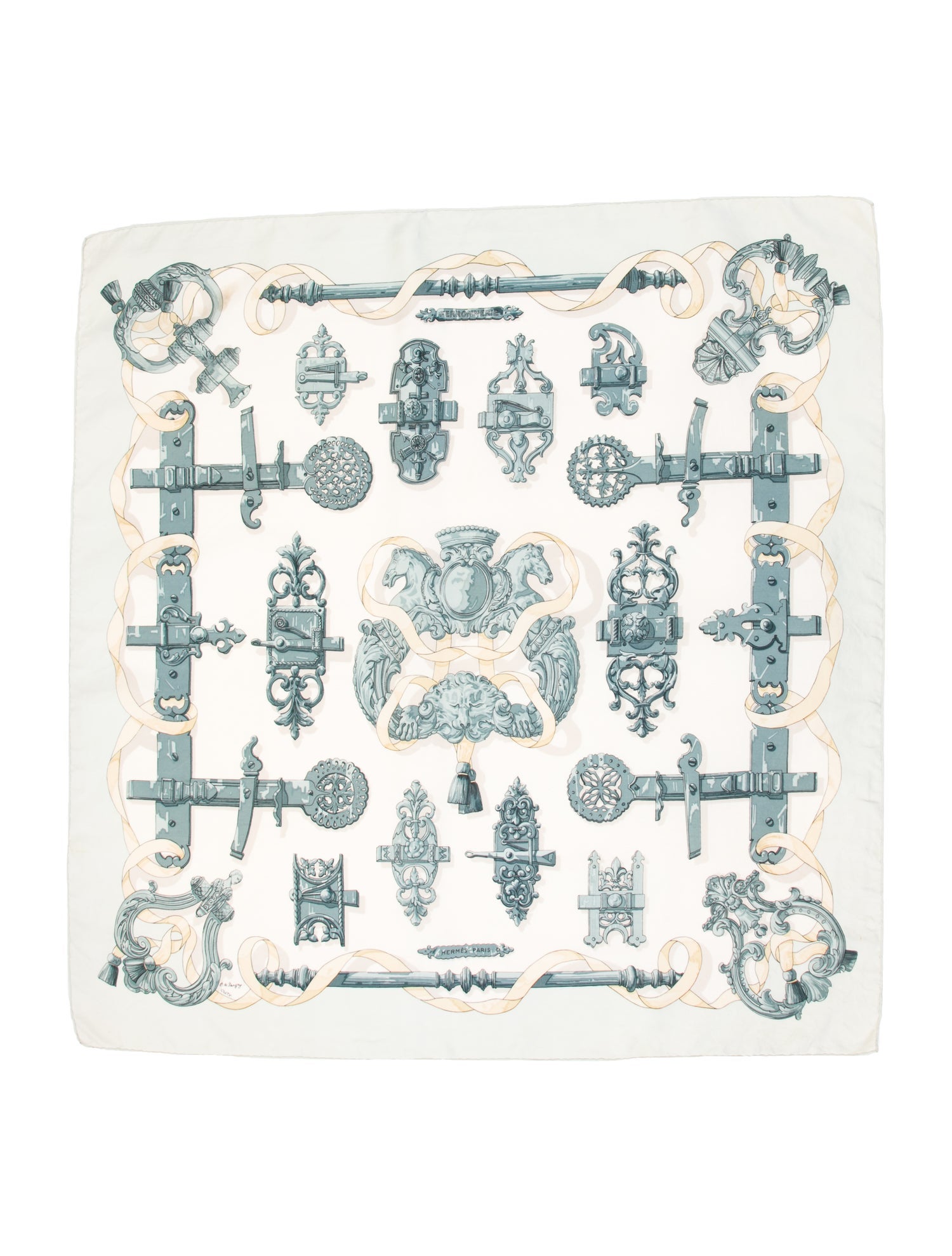 Hermès Ferronnerie Silk Scarf