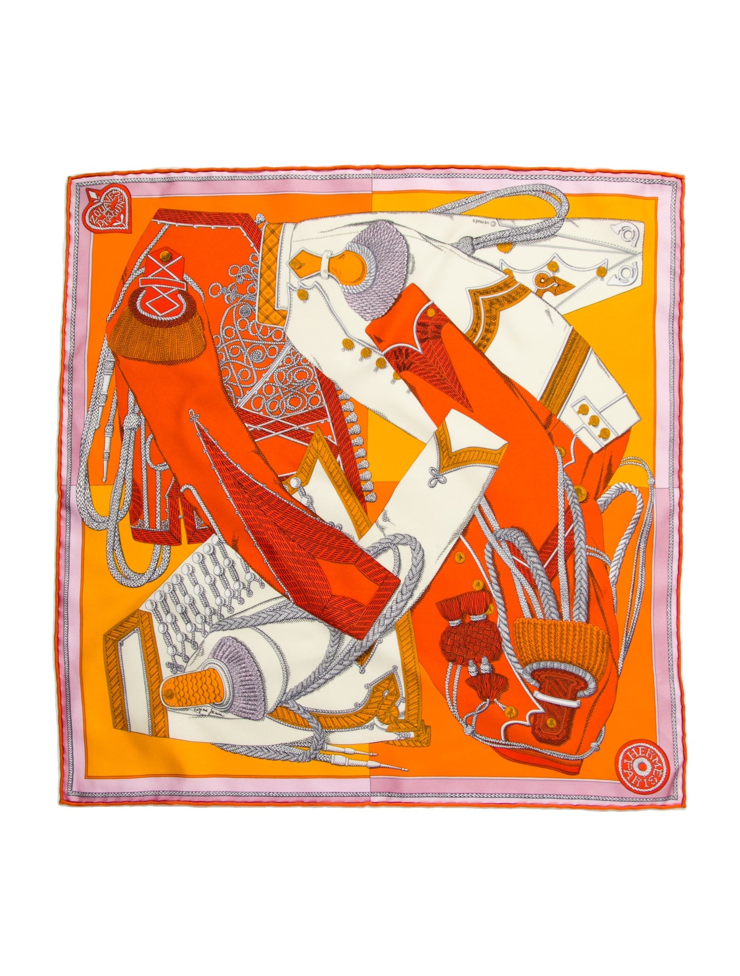 Hermès Zouaves et Dragona Silk Scarf