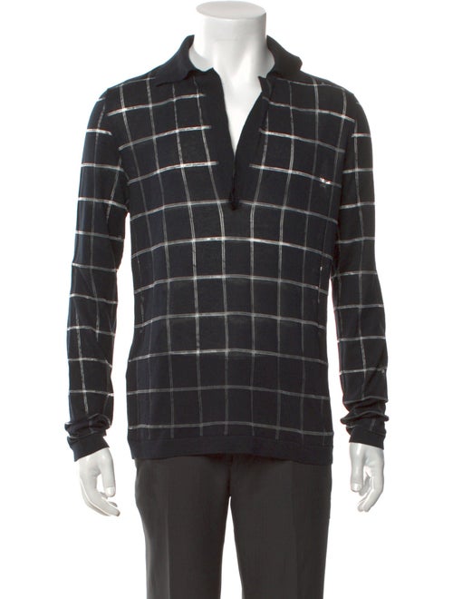 Hermès Plaid Print Collar Cardigan