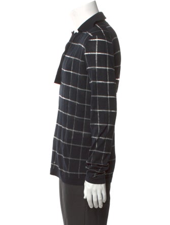 Hermès Plaid Print Collar Cardigan