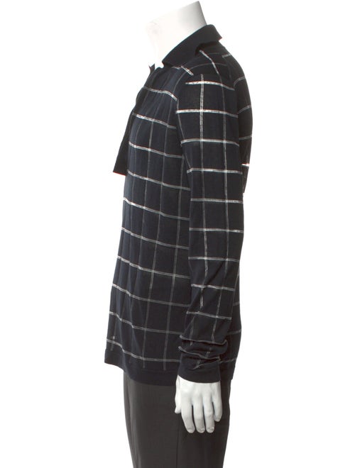 Hermès Plaid Print Collar Cardigan