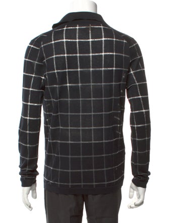 Hermès Plaid Print Collar Cardigan