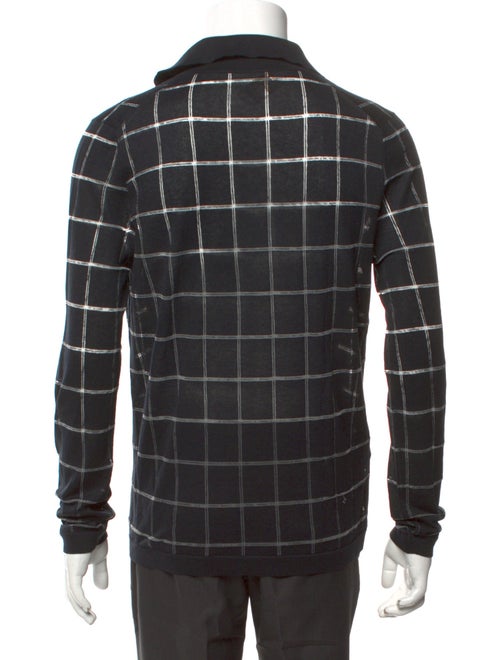 Hermès Plaid Print Collar Cardigan