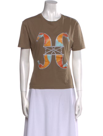 Hermès Graphic Print Crew Neck T-Shirt