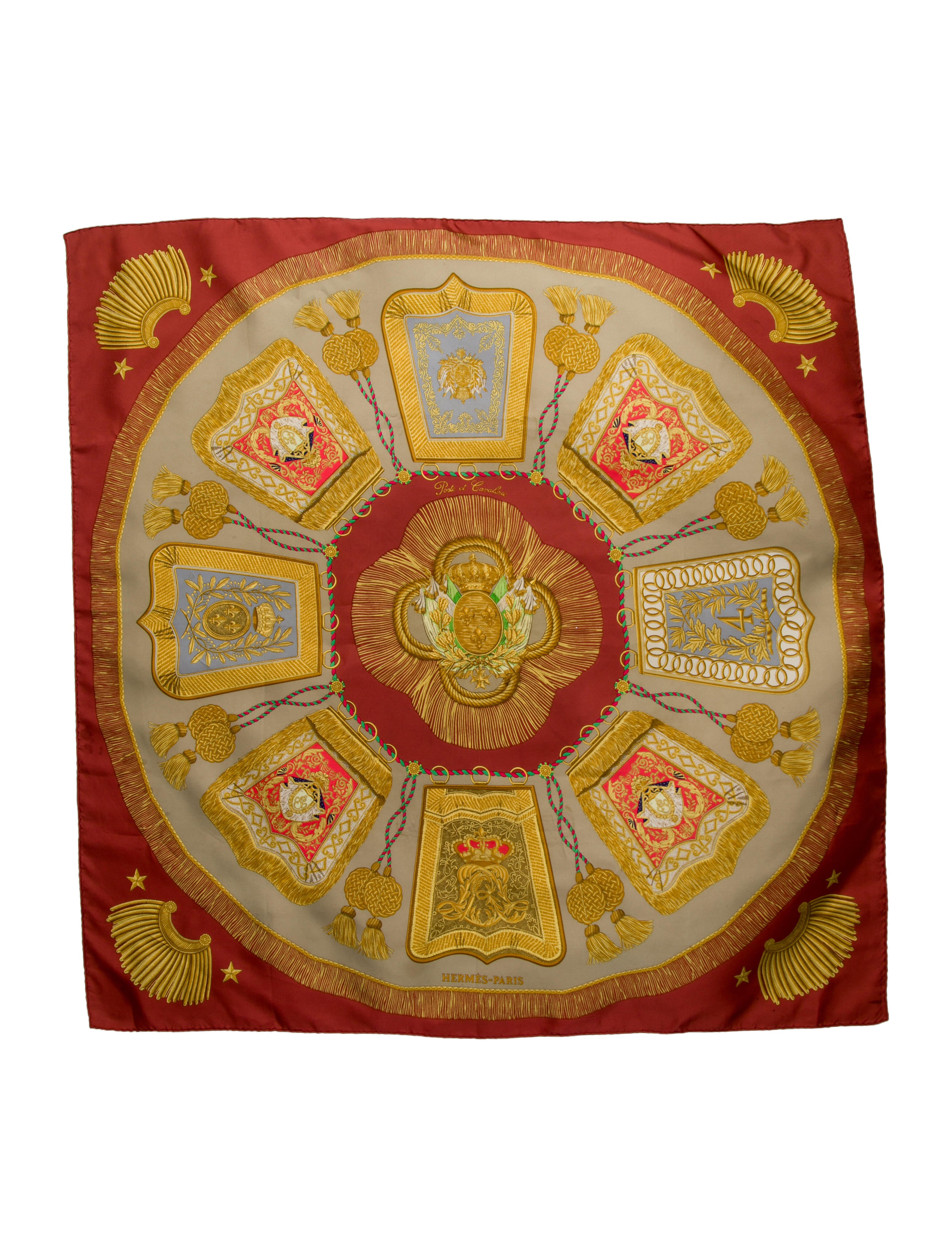 Hermès Poste et Cavalerie Silk Scarf