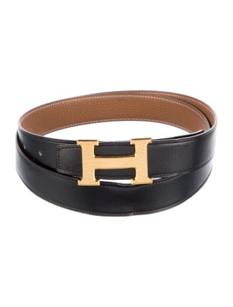 Hermès Reversible 32 mm H Guilloché Belt Kit