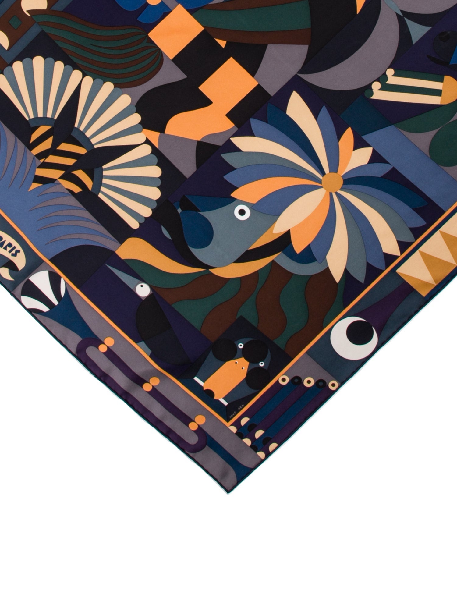 Hermès Parade en Fanfare Silk Scarf