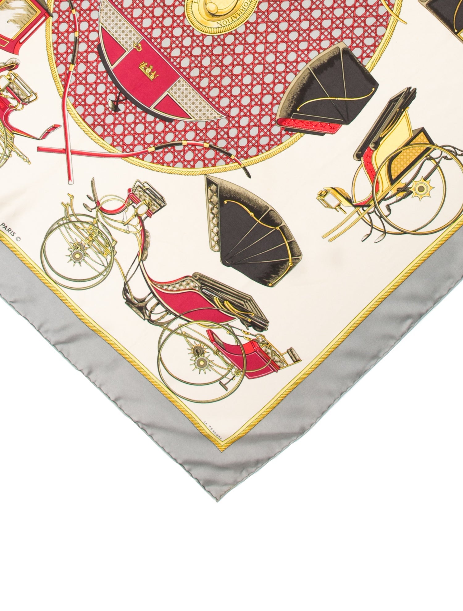 Hermès Les Voitures a Transformation Silk Scarf