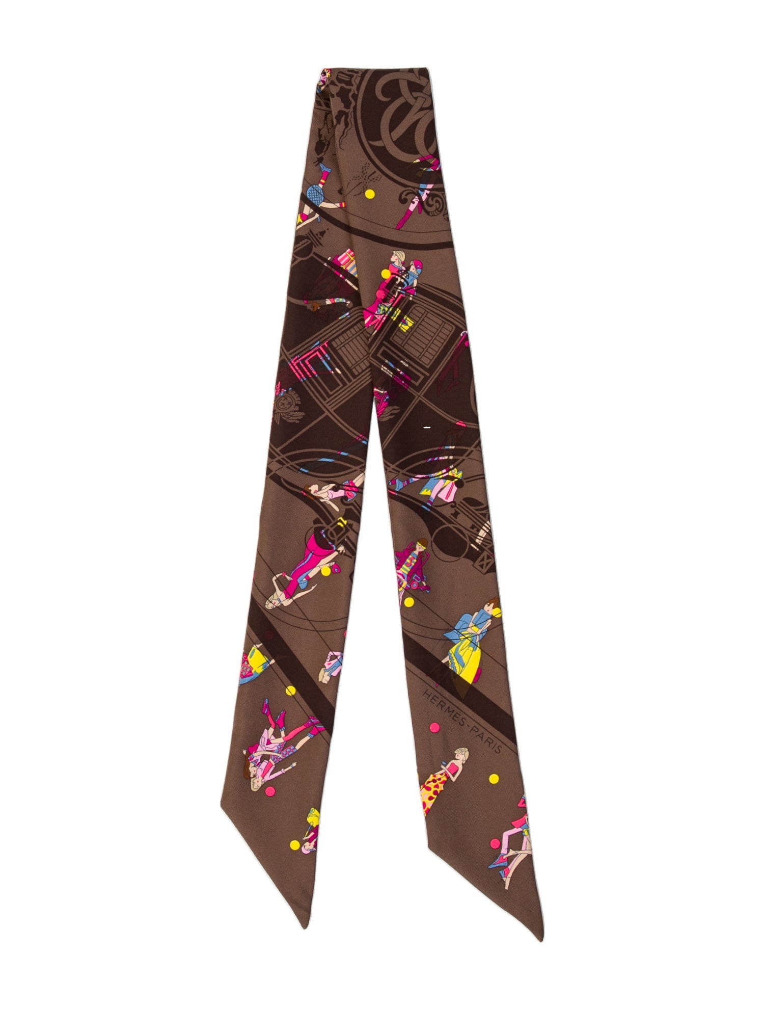 Hermès Ex Libris Les Parisiennes Silk Twilly Scarf