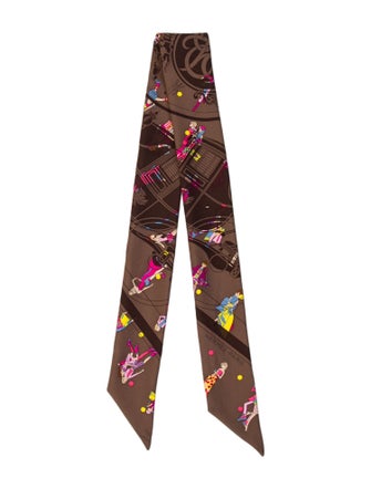 Hermès Ex Libris Les Parisiennes Silk Twilly Scarf