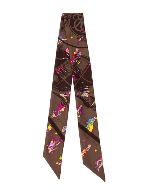 Hermès Ex Libris Les Parisiennes Silk Twilly Scarf
