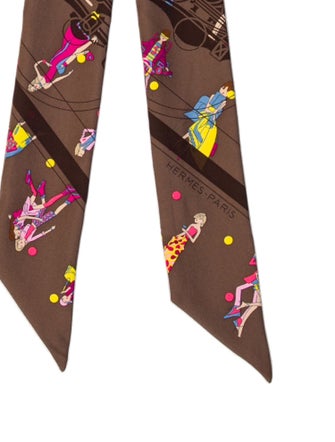 Hermès Ex Libris Les Parisiennes Silk Twilly Scarf