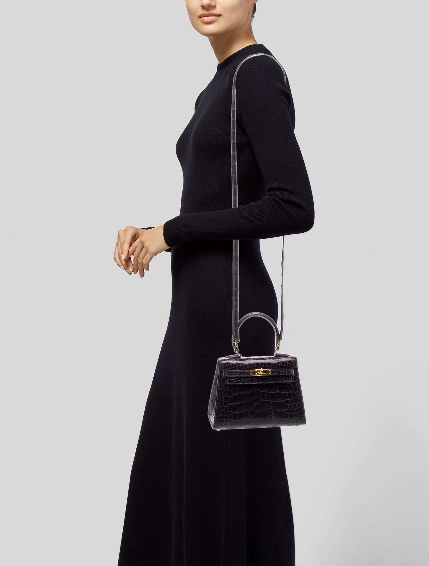 Hermès Shiny Alligator Mini Kelly Sellier 20