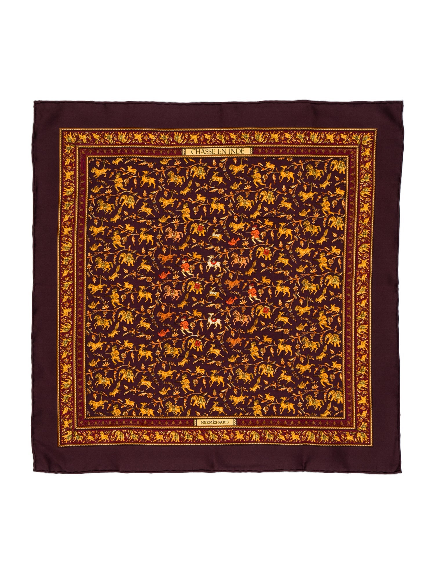 Hermès Chasse En Inde Silk Scarf