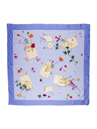 Hermès Des Fleurs pour le Dire Silk Scarf