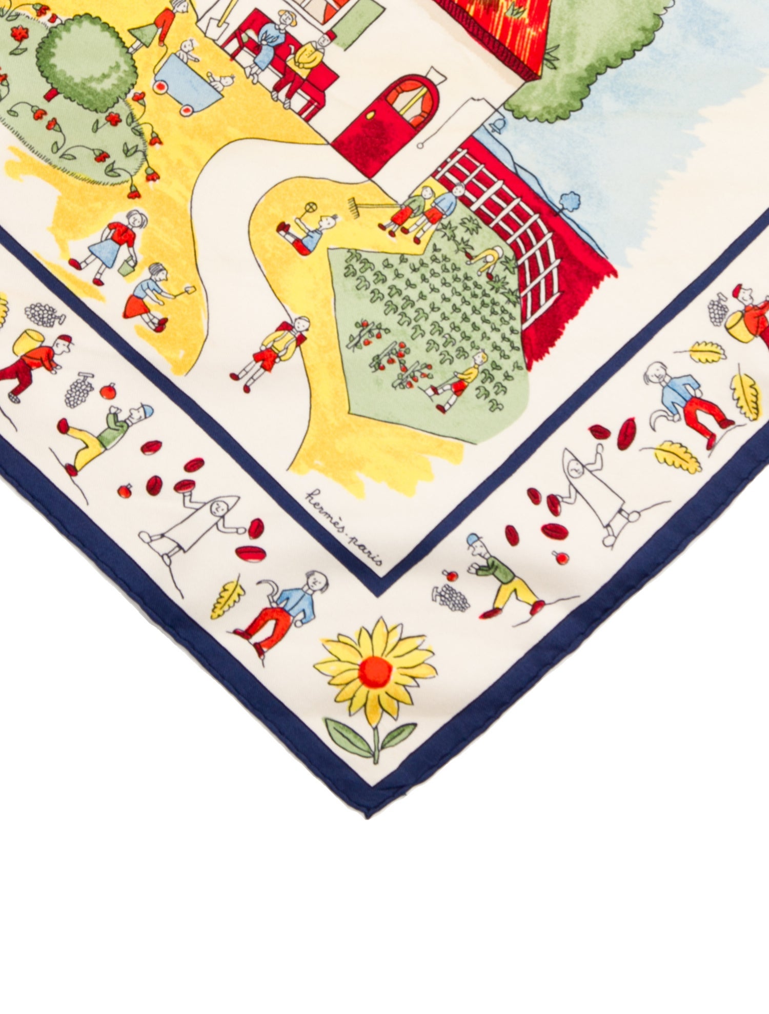 Hermès Retour à la Terre Mousseline Silk Scarf