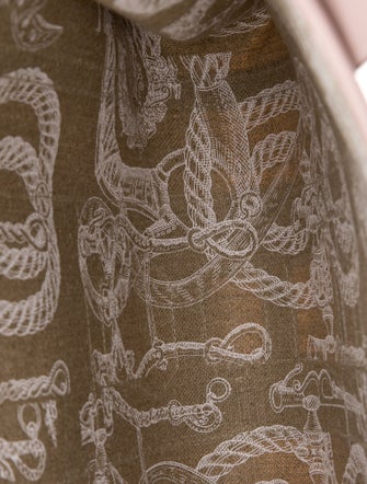 Hermès Evergrain & Toile Petit H Bell Tote