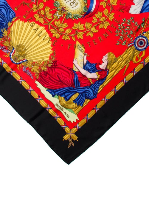 Hermès Republique Francaise Liberte Egalite Fraternite 1789 Silk Scarf