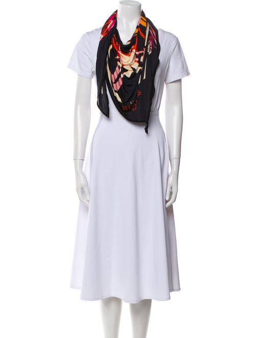 Hermès Calèche Élastique Losange Silk Triangle Scarf