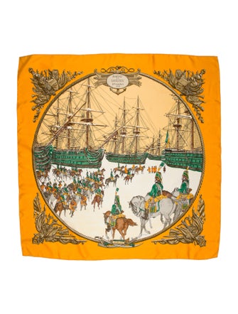Hermès Marine Et Cavalerie Silk Scarf