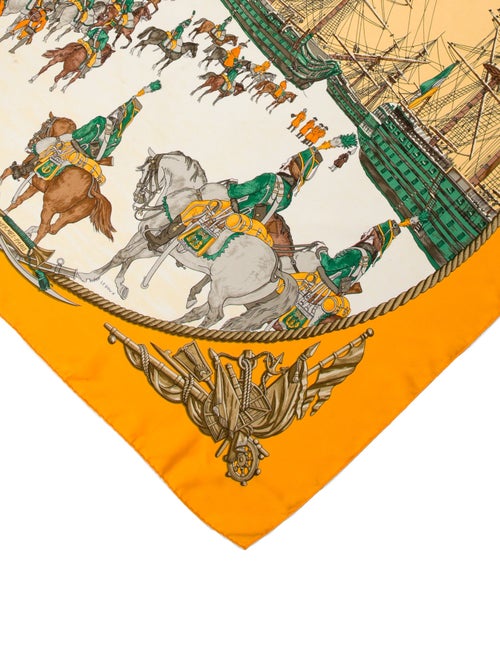 Hermès Marine Et Cavalerie Silk Scarf